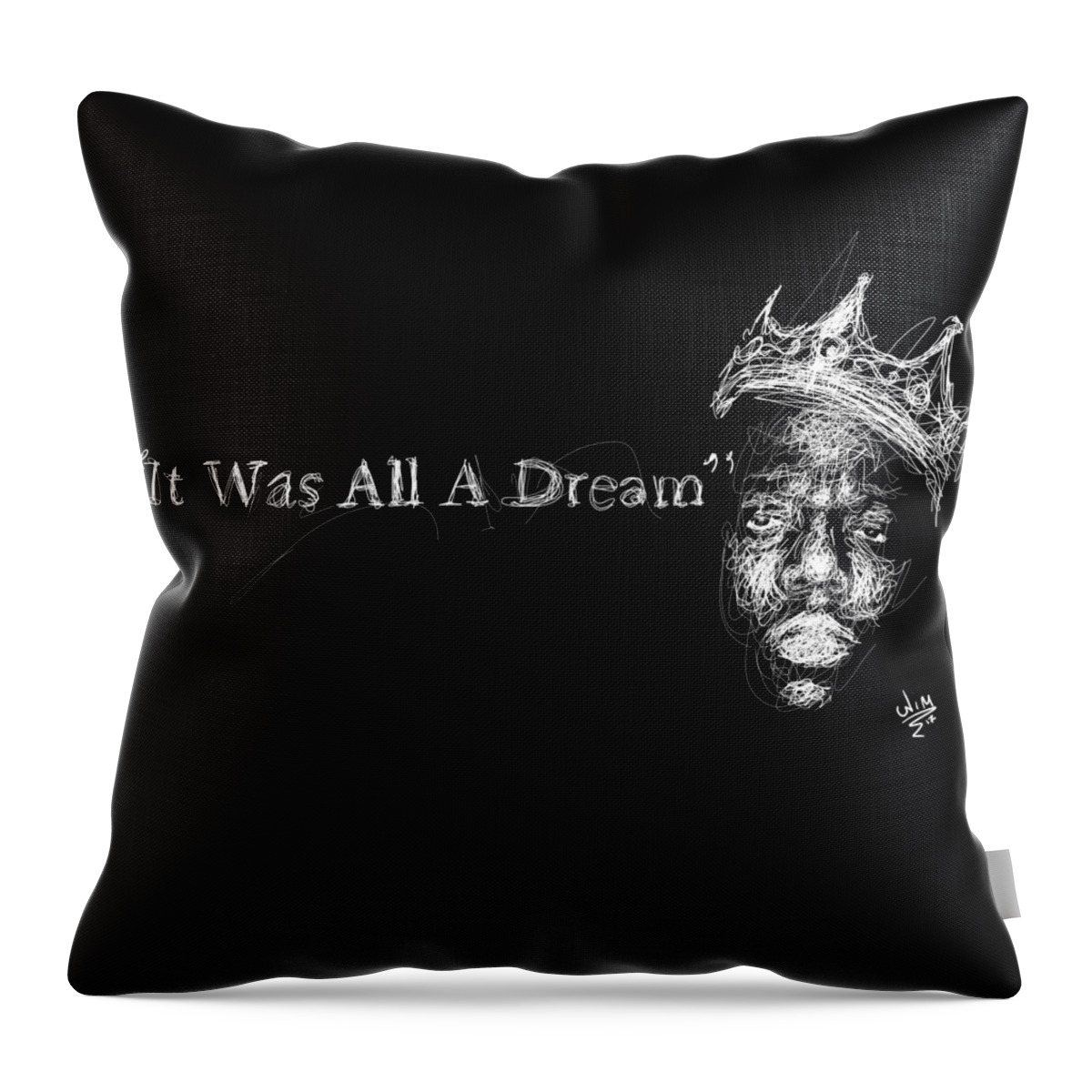 Notorious Big Throw Pillow featuring the digital art Big by Jimmy Chard
