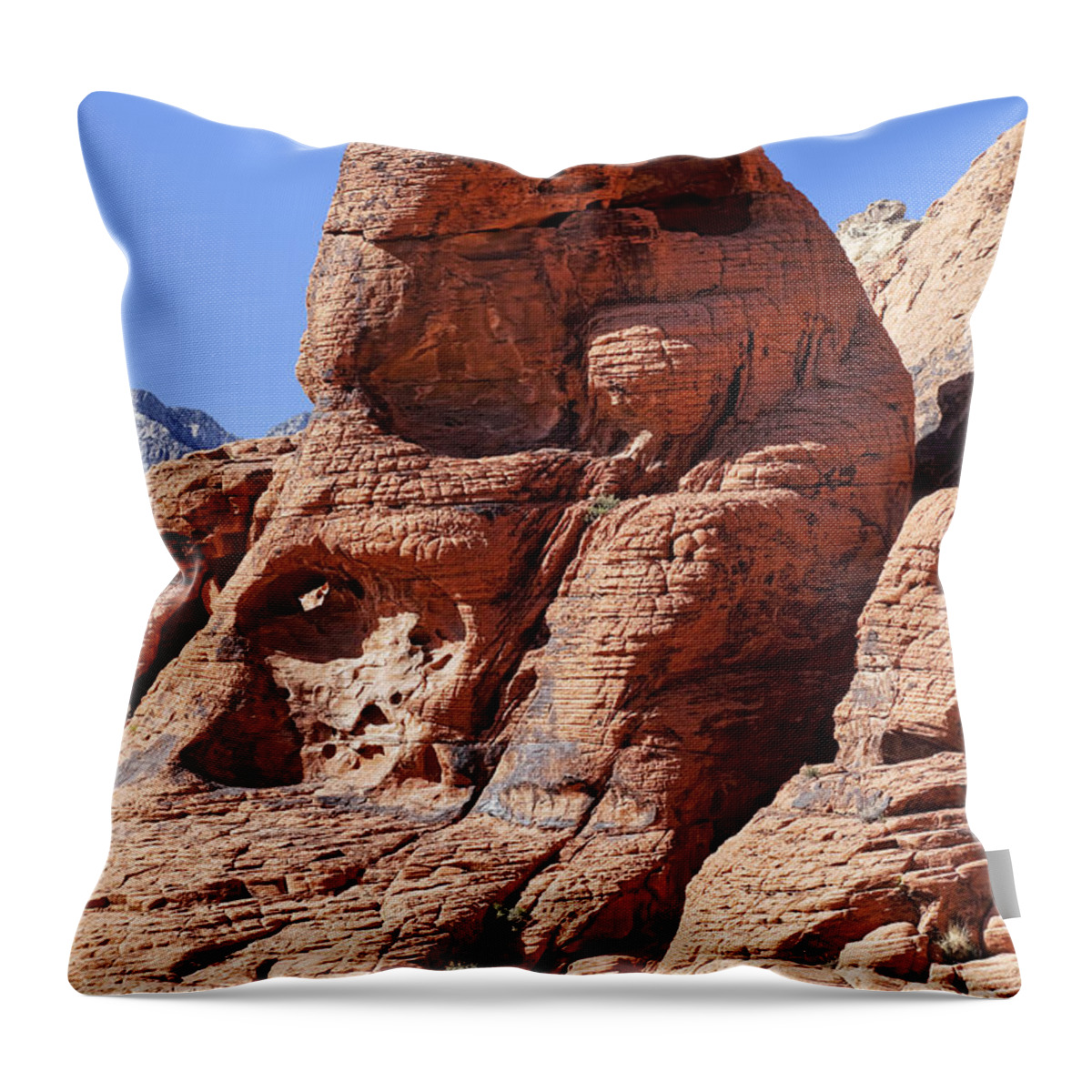 Rocks Throw Pillow featuring the photograph Big Red by Kelley King
