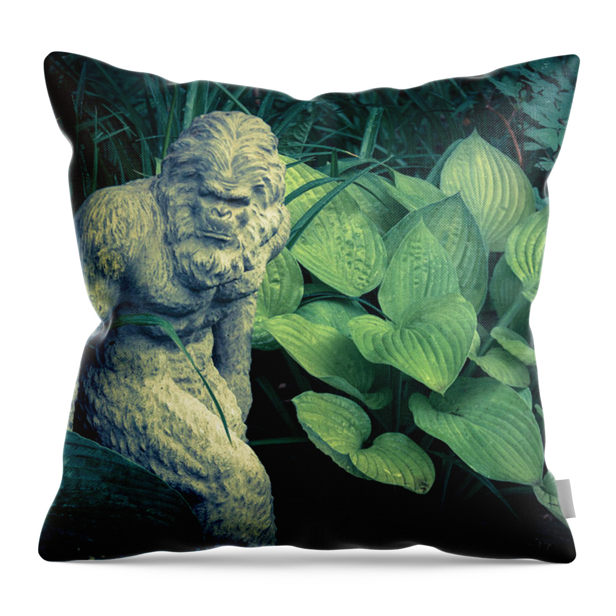 Bigfoot Throw Pillow featuring the photograph Bigfoot Sighted by Lyle Hatch