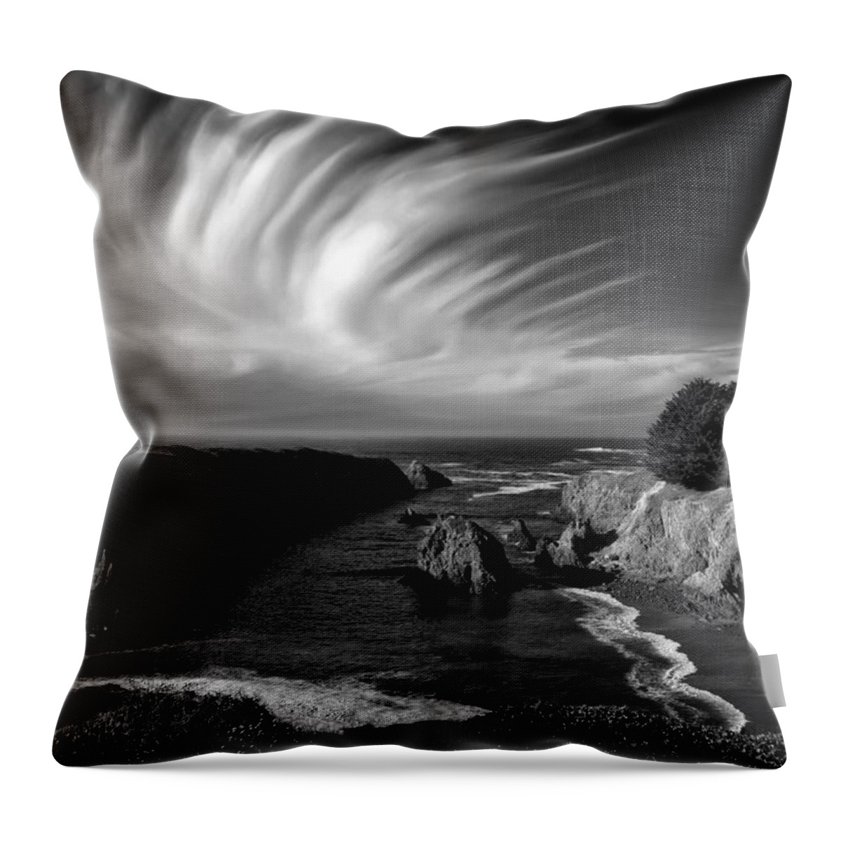 Pacific Throw Pillow featuring the photograph Billowing Clouds Over The Pacific by Mountain Dreams