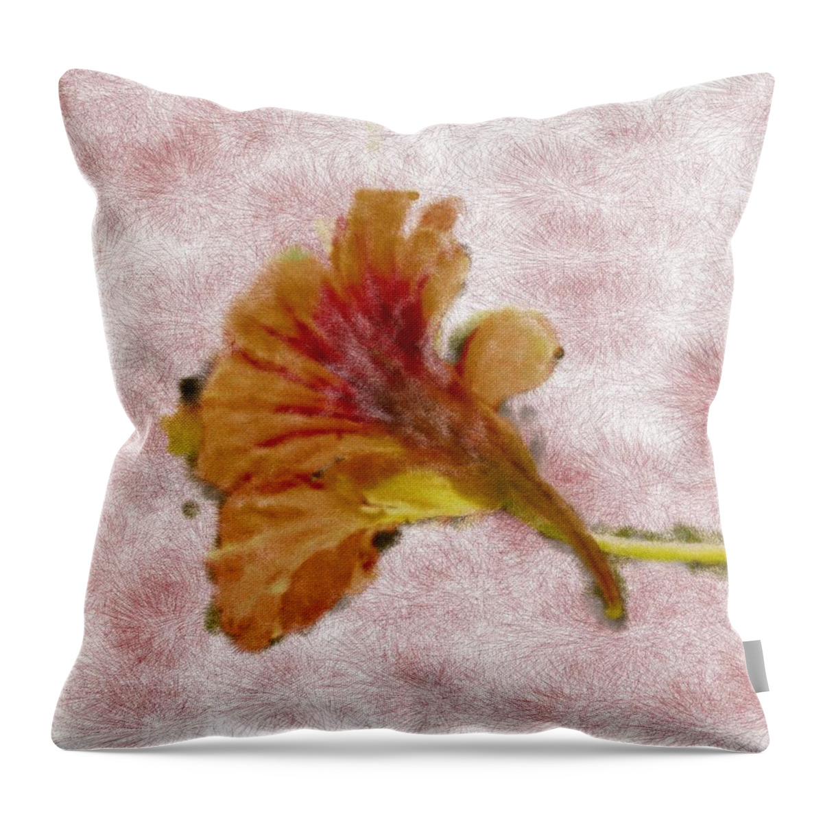 Artistic Throw Pillow featuring the photograph Bindweed paiterly 1. by Leif Sohlman