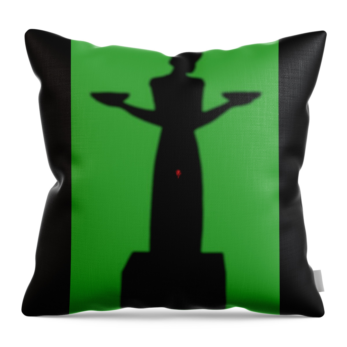 Savannah Throw Pillow featuring the digital art Bird Girl Comes of Age by Vincent Green