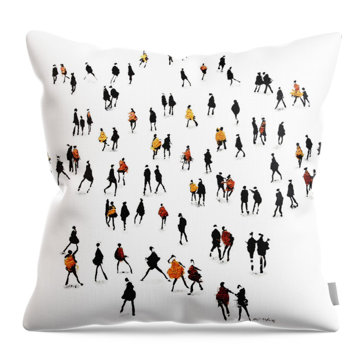 Birging Throw Pillow featuring the painting Birging by Neil McBride