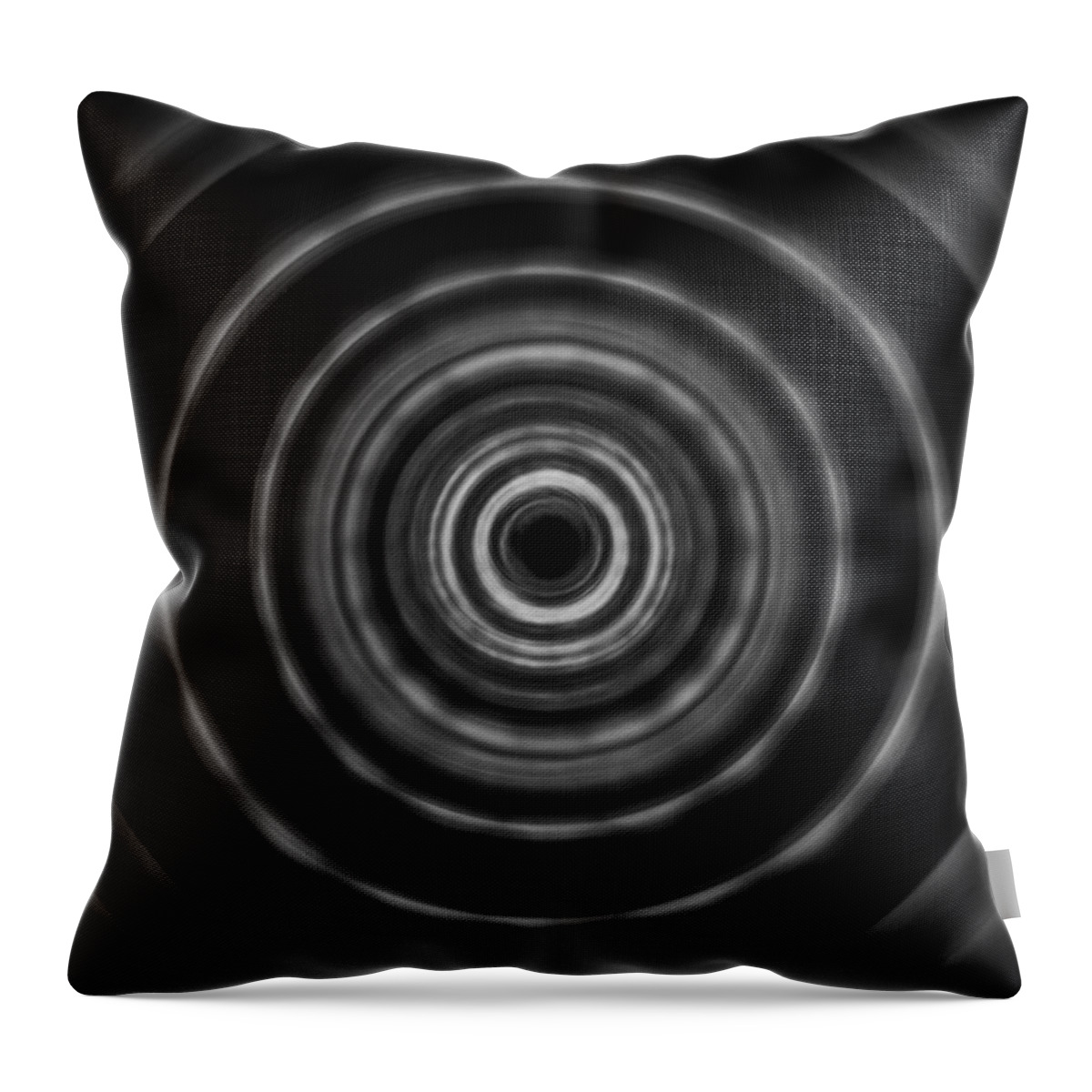 Black Throw Pillow featuring the painting Black And White Art - Mesmerize - By Sharon Cummings by Sharon Cummings
