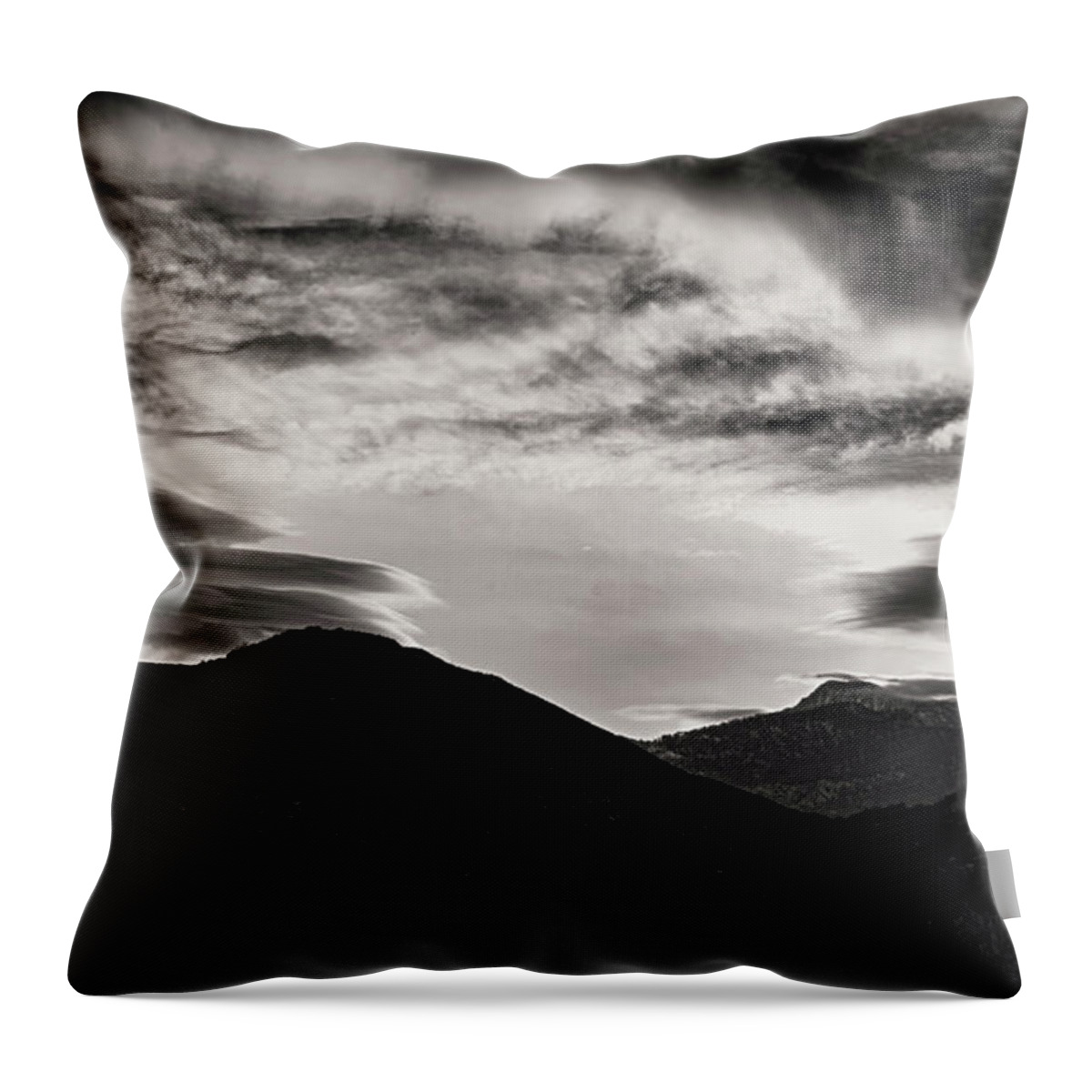 Sunrise Throw Pillow featuring the photograph Black and White Sunrise by Joseph Hollingsworth