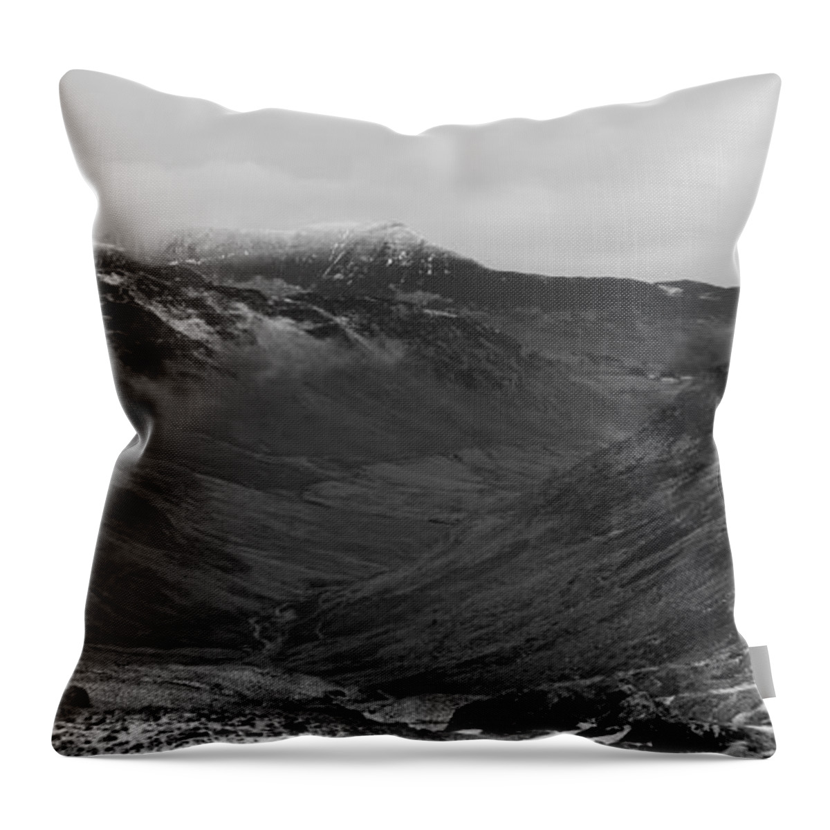 Nature Throw Pillow featuring the photograph Black and white valley by Lukasz Ryszka