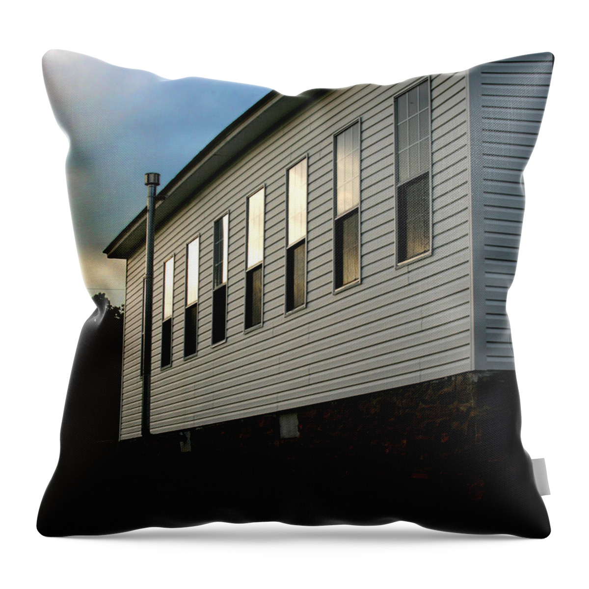 Church Throw Pillow featuring the photograph Blackburn Church Sunset by Curtis J Neeley Jr