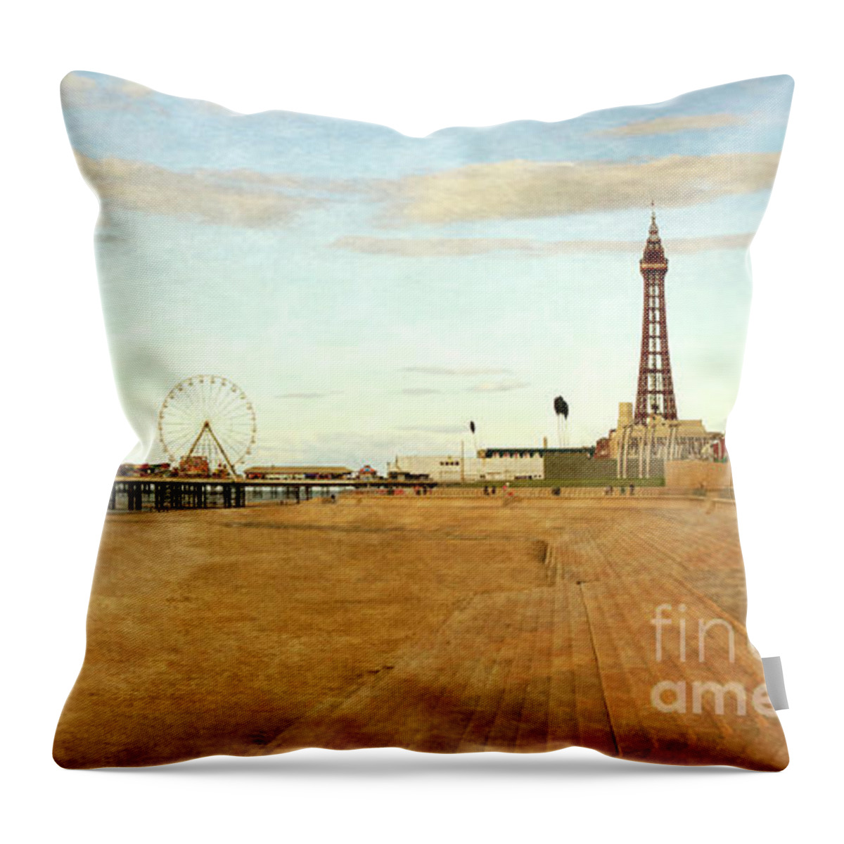 Amusments Throw Pillow featuring the photograph Blackpool by Linsey Williams