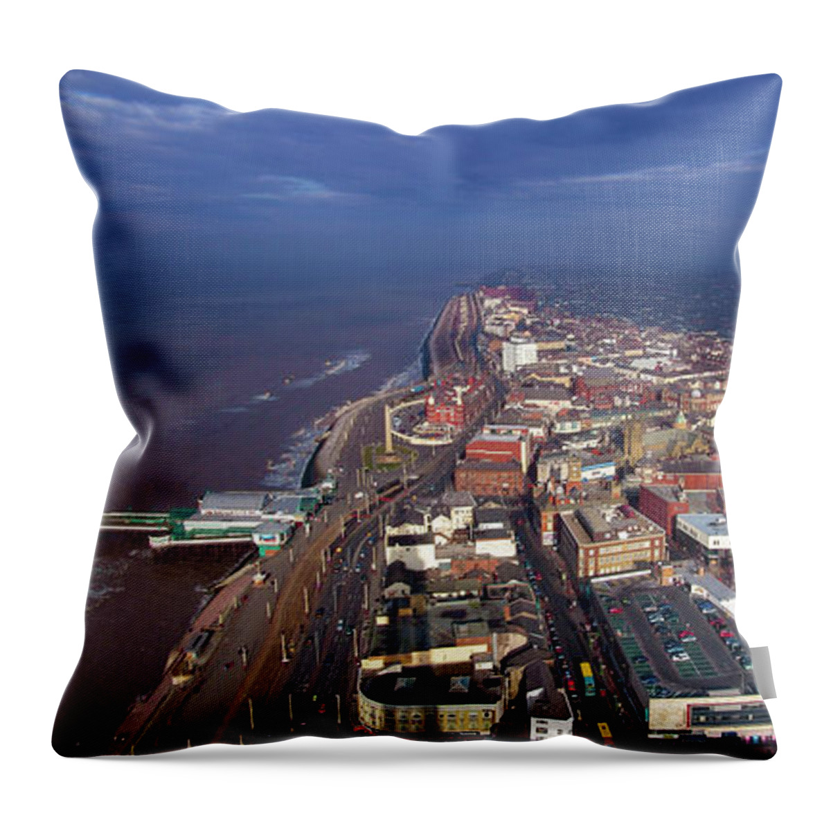 Panoramic Throw Pillow featuring the photograph BlackPool Overlook by Tim Dussault