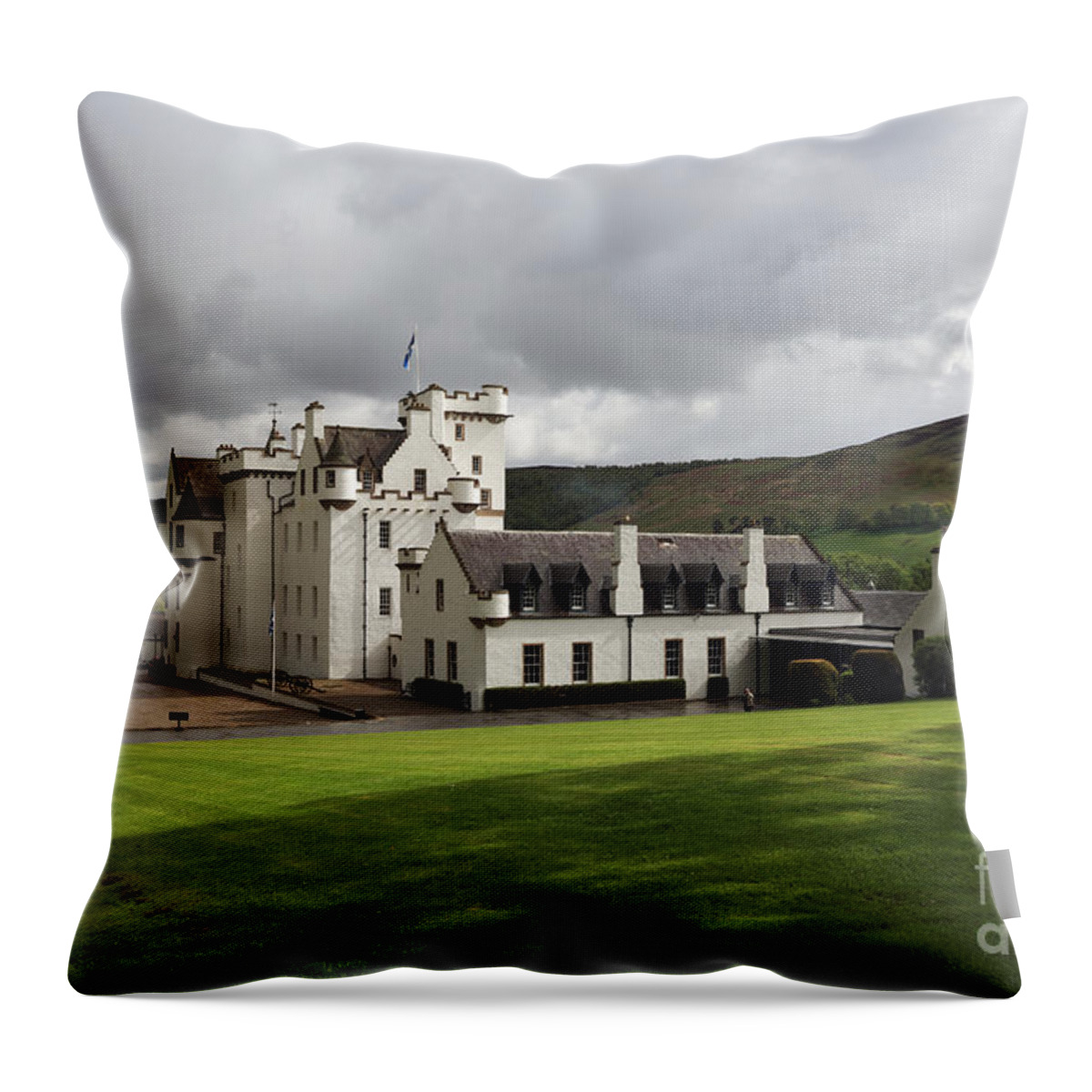 Blair Castle Throw Pillow featuring the photograph Blair Castle by Maria Gaellman