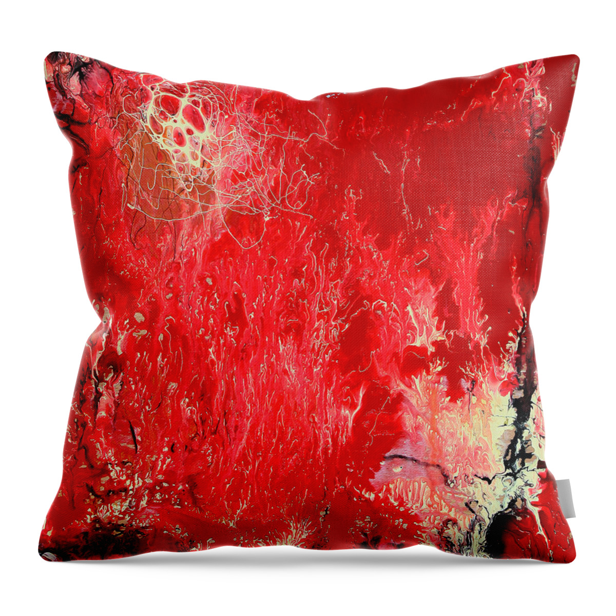Painting Throw Pillow featuring the painting Bleeding Love by Jutta Maria Pusl