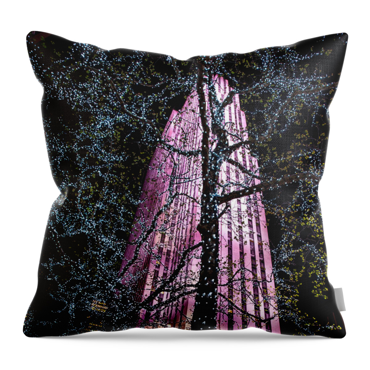 New York City Throw Pillow featuring the photograph Bling by Az Jackson