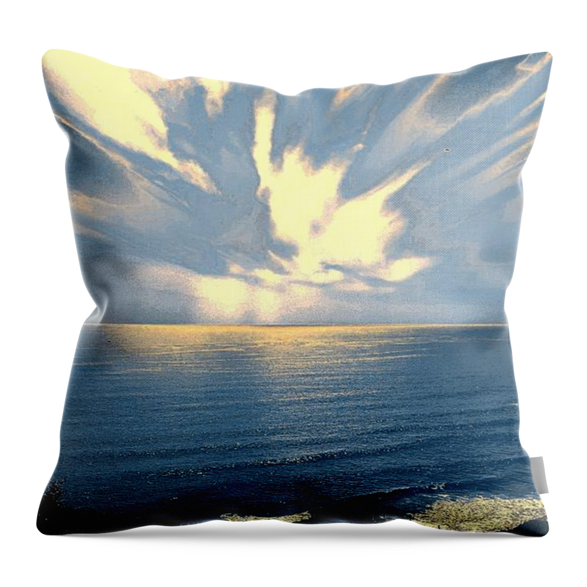 Block Island Throw Pillow featuring the photograph Block Island My Way by Dani McEvoy