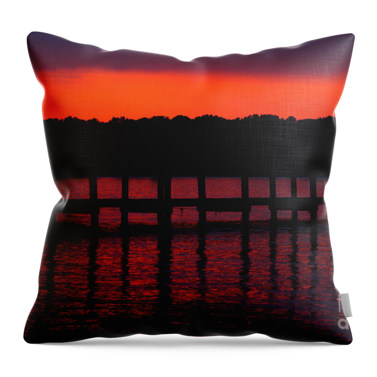Clay Throw Pillow featuring the photograph Bloody Dusk by Clayton Bruster