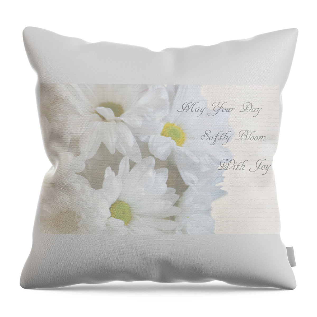 Daisies Throw Pillow featuring the photograph Blooming Daisies by Linda Segerson