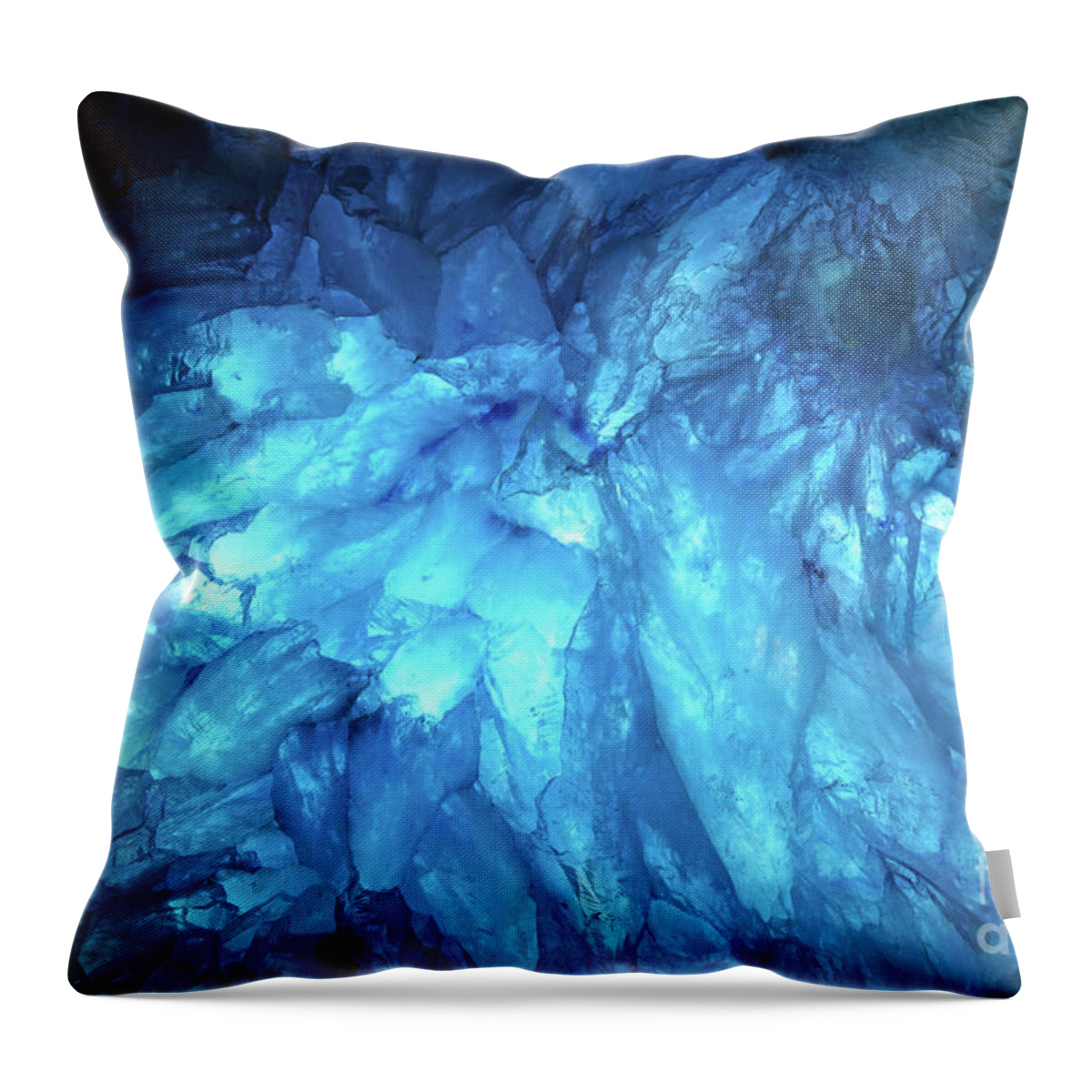 Blue Throw Pillow featuring the photograph Blue Agate by Nicholas Burningham