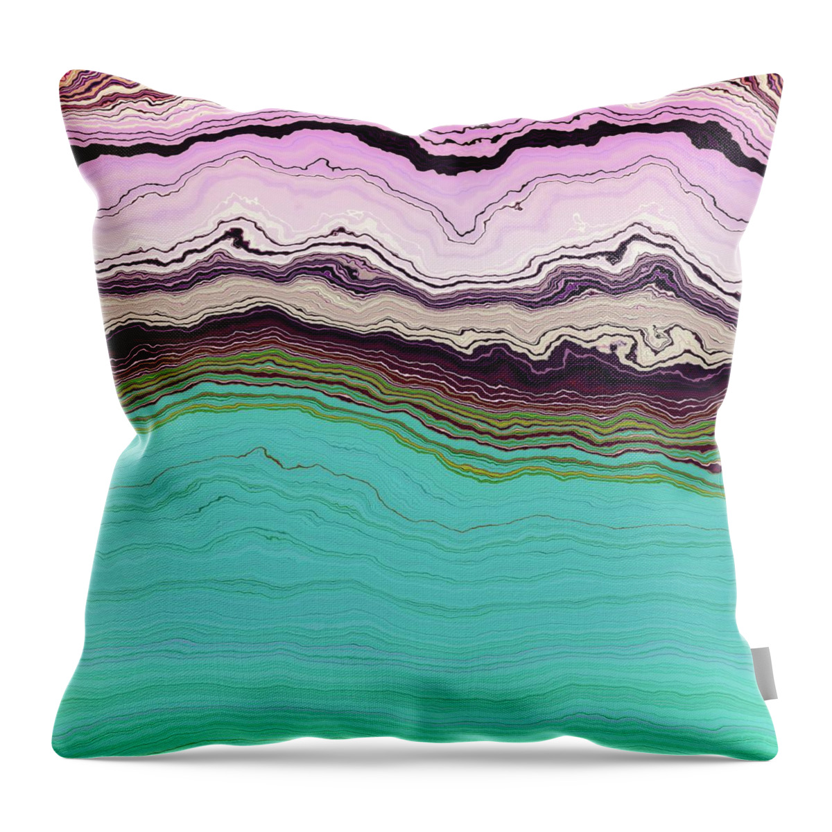 Blue Throw Pillow featuring the digital art Blue and Lavender by Matthew Lindley