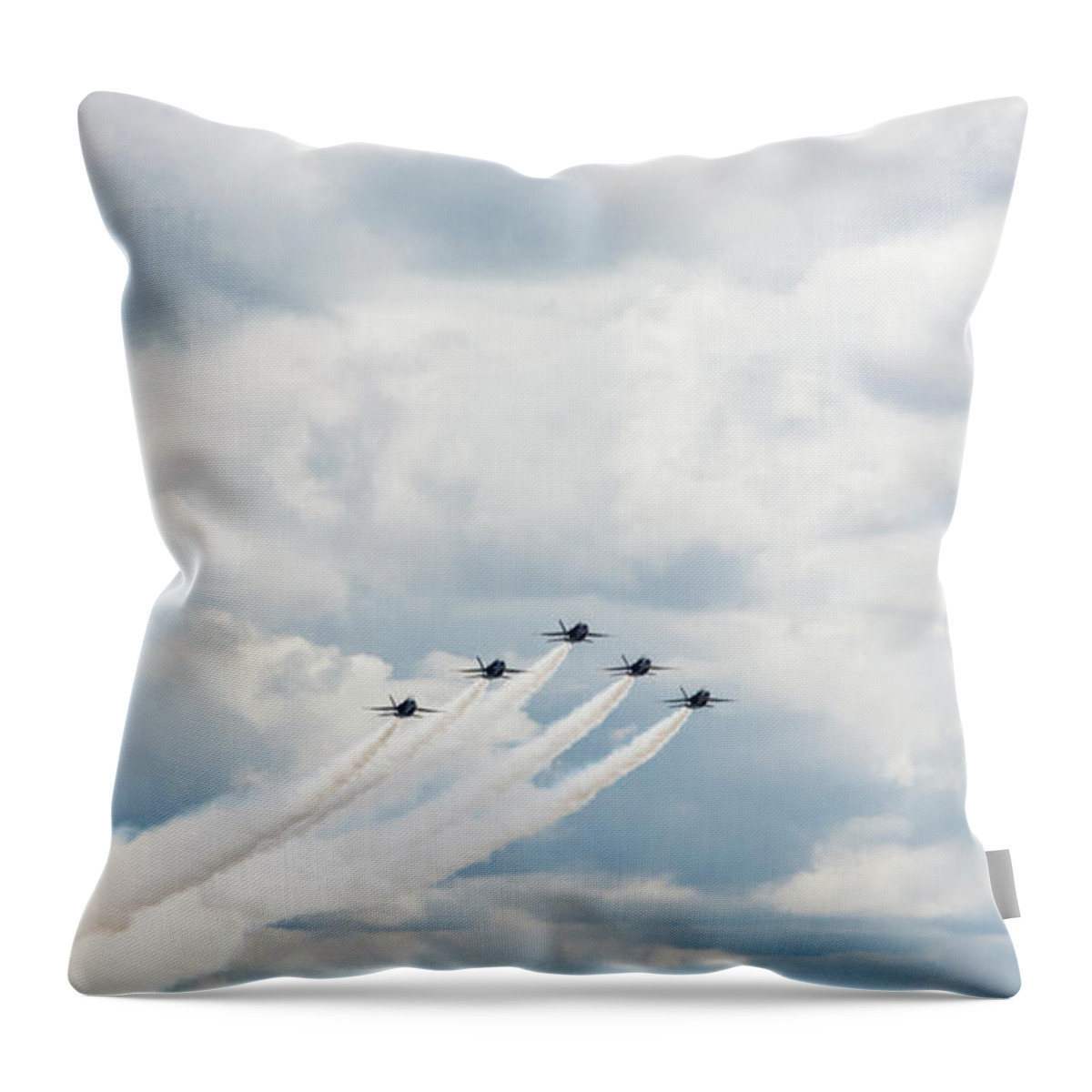 Dangerous Throw Pillow featuring the photograph Blue Angels by Pelo Blanco Photo