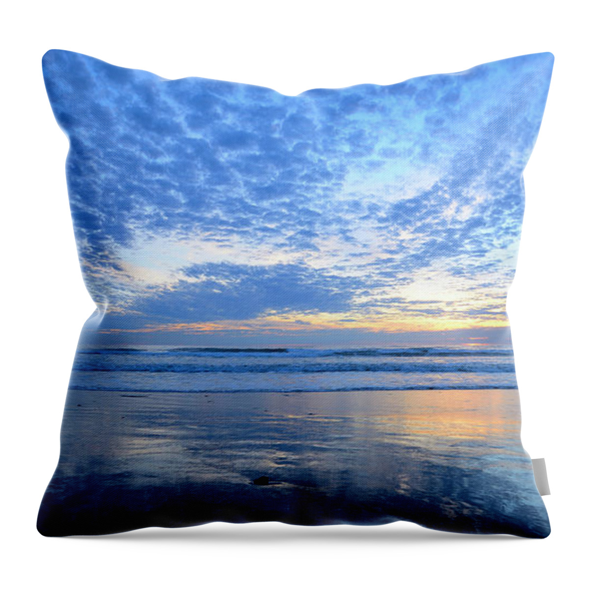 Landscapes Throw Pillow featuring the photograph Beach Home Blues by John F Tsumas