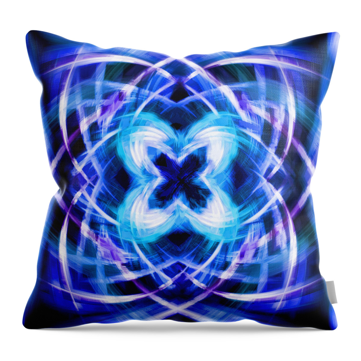 Blue Throw Pillow featuring the photograph Blue Butterfly by Cherie Duran
