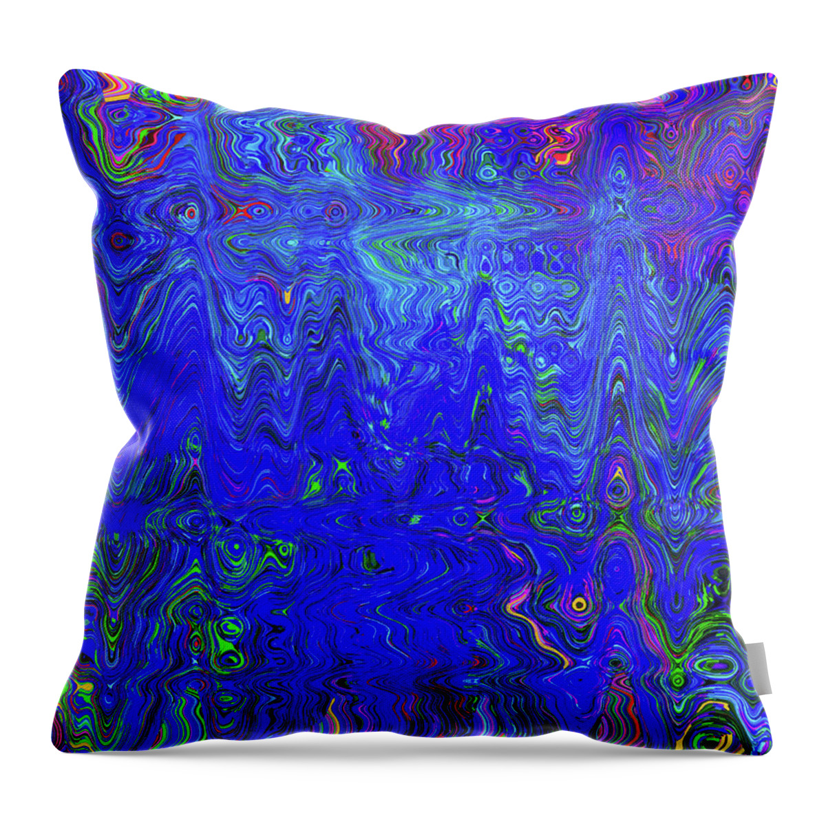 Red Throw Pillow featuring the digital art Blue Dream by Philip Brent