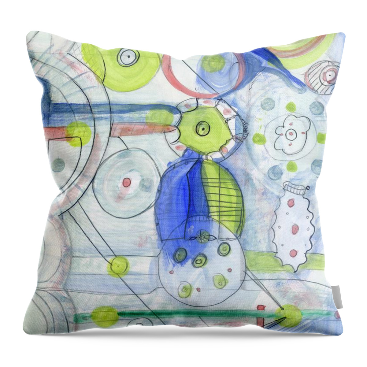 Modern Art Paintings Throw Pillow featuring the painting It's A Process by Stephen Lucas