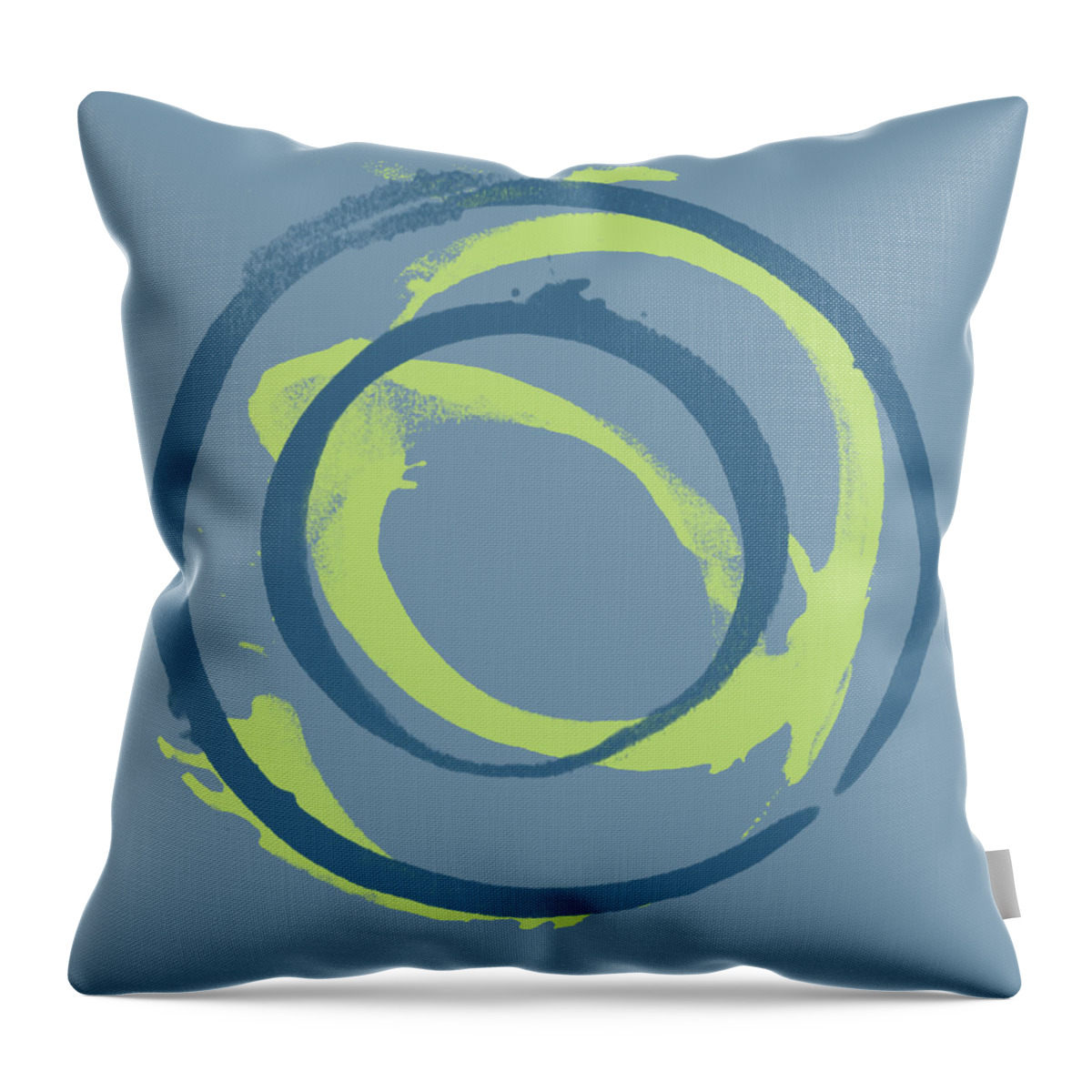 Green Throw Pillow featuring the painting Blue Green 1 by Julie Niemela