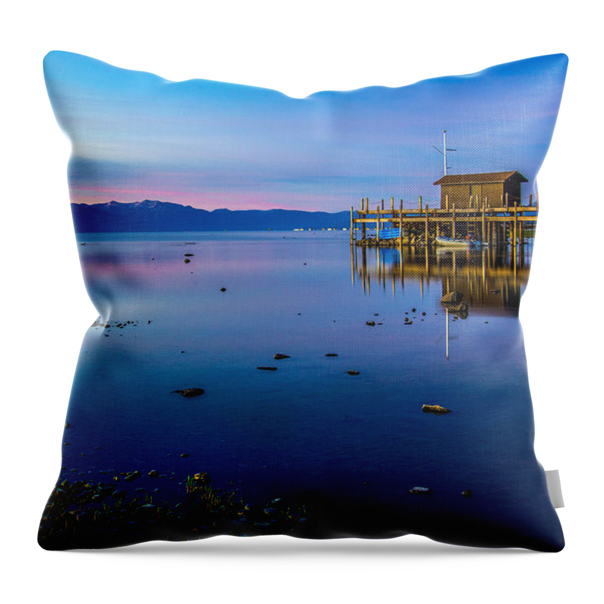 Blue Hour Throw Pillow featuring the photograph Blue Hour by Janet Kopper
