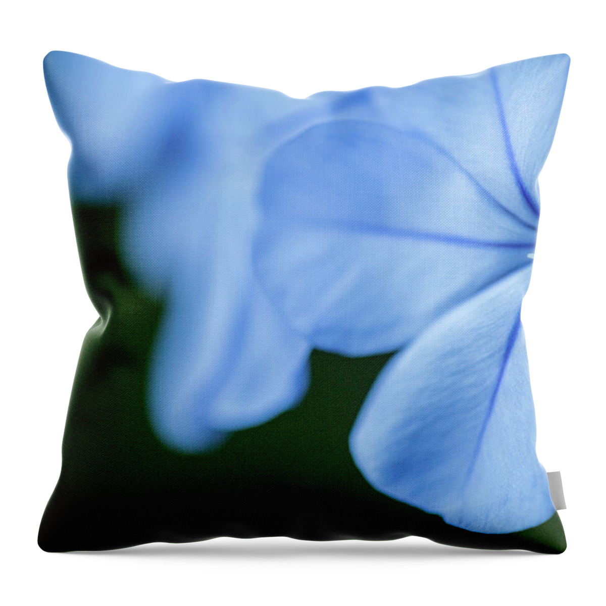 Flower Throw Pillow featuring the photograph Blue in Green 2 by Al Hurley