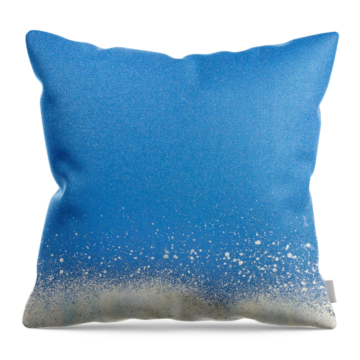 Art Throw Pillow featuring the photograph Blue metallic abstract background by Michalakis Ppalis