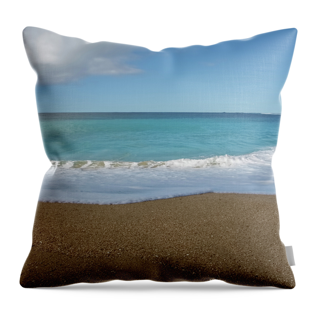 Blue Ocean Water Throw Pillow featuring the photograph Blue Ocean Water by Steven Michael