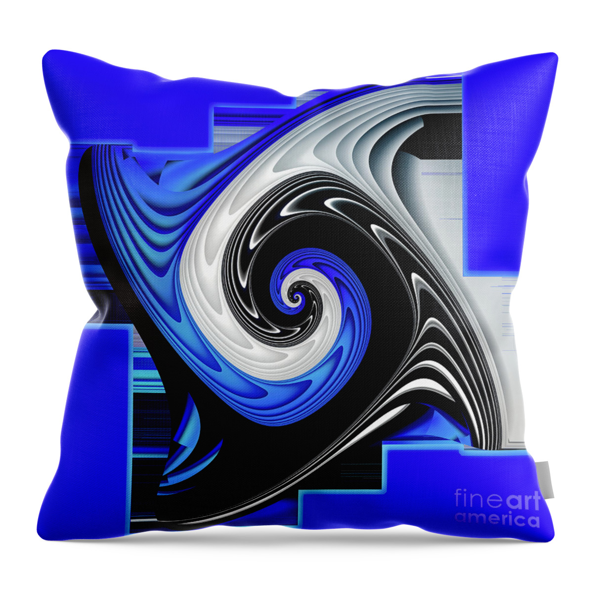 Fantasy Throw Pillow featuring the digital art Blue River by Shadowlea Is