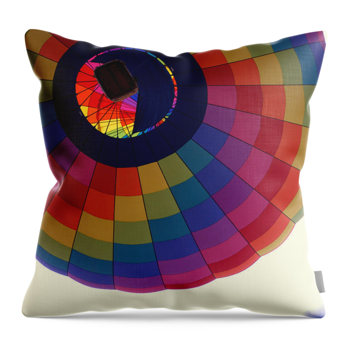 Balloons Throw Pillow featuring the photograph Blue Sky Balloon by Anjanette Douglas