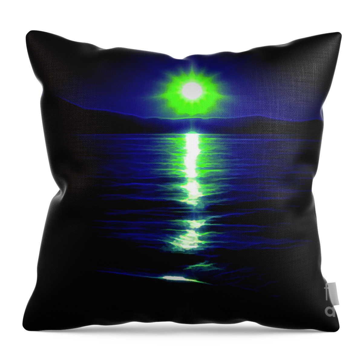 Blue Throw Pillow featuring the photograph Blue Sunset by Joe Lach