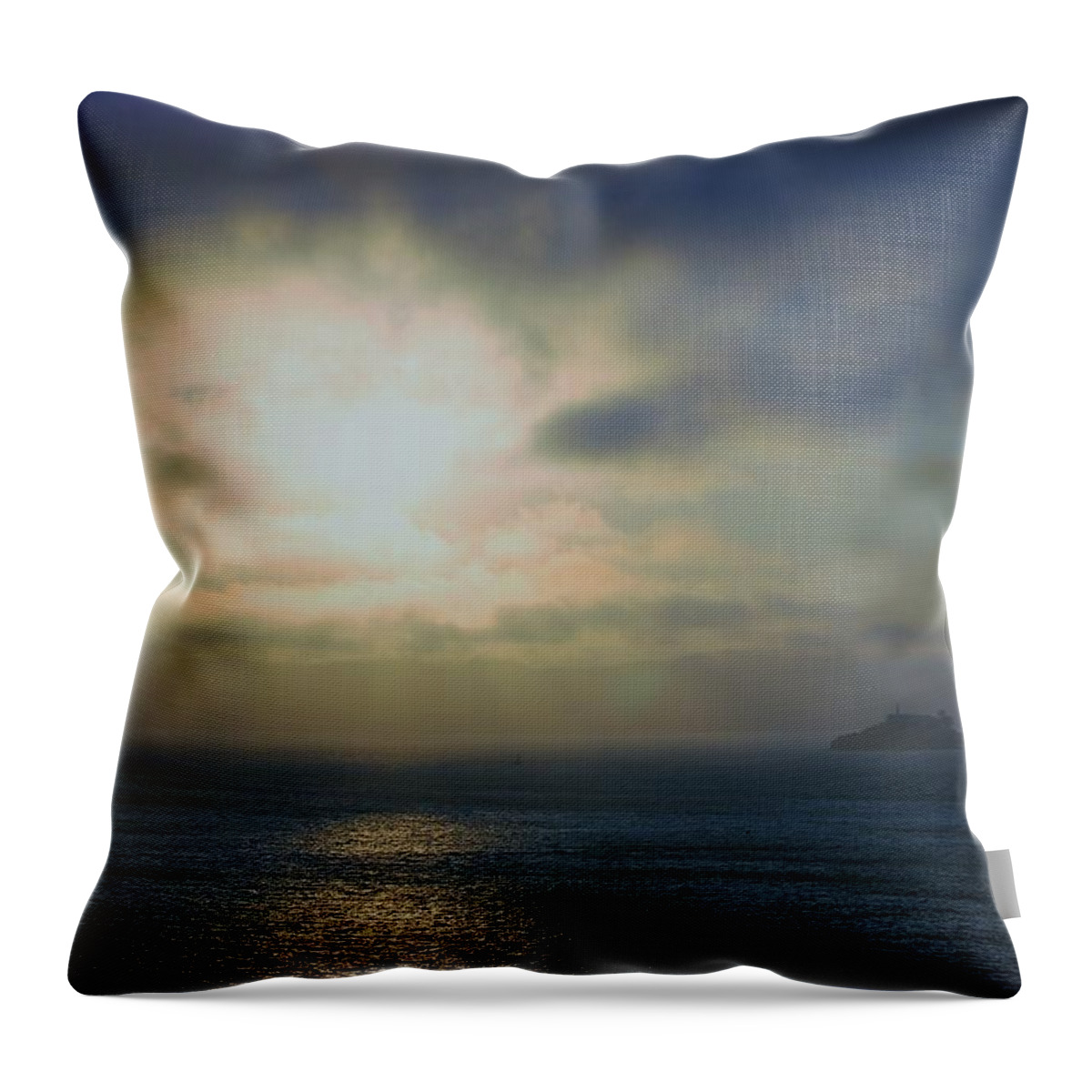 Blue Sky Throw Pillow featuring the photograph Blue sunset by Maria Aduke Alabi