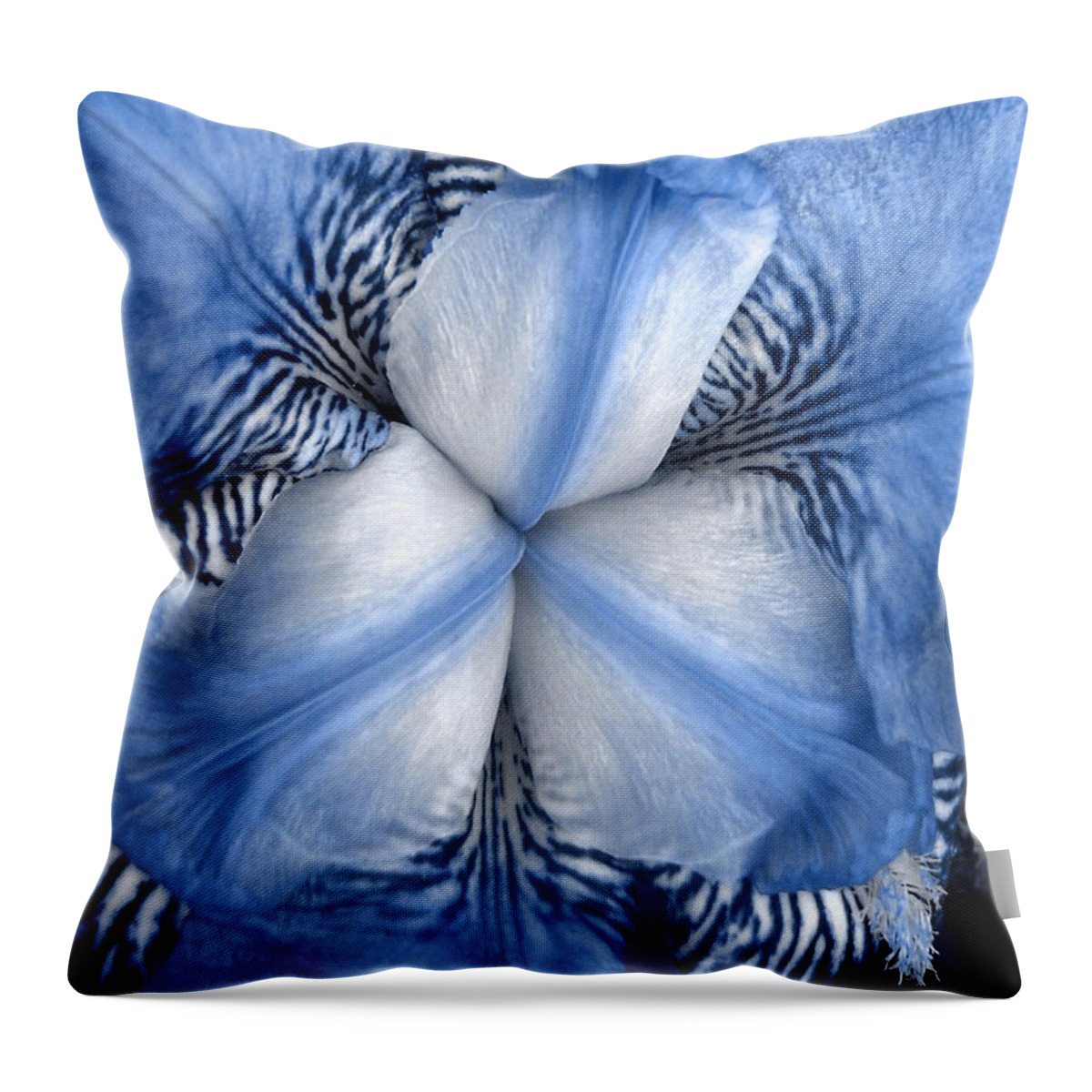 Jphotography Throw Pillow featuring the photograph Blue Tiger Iris by Shelley Jones