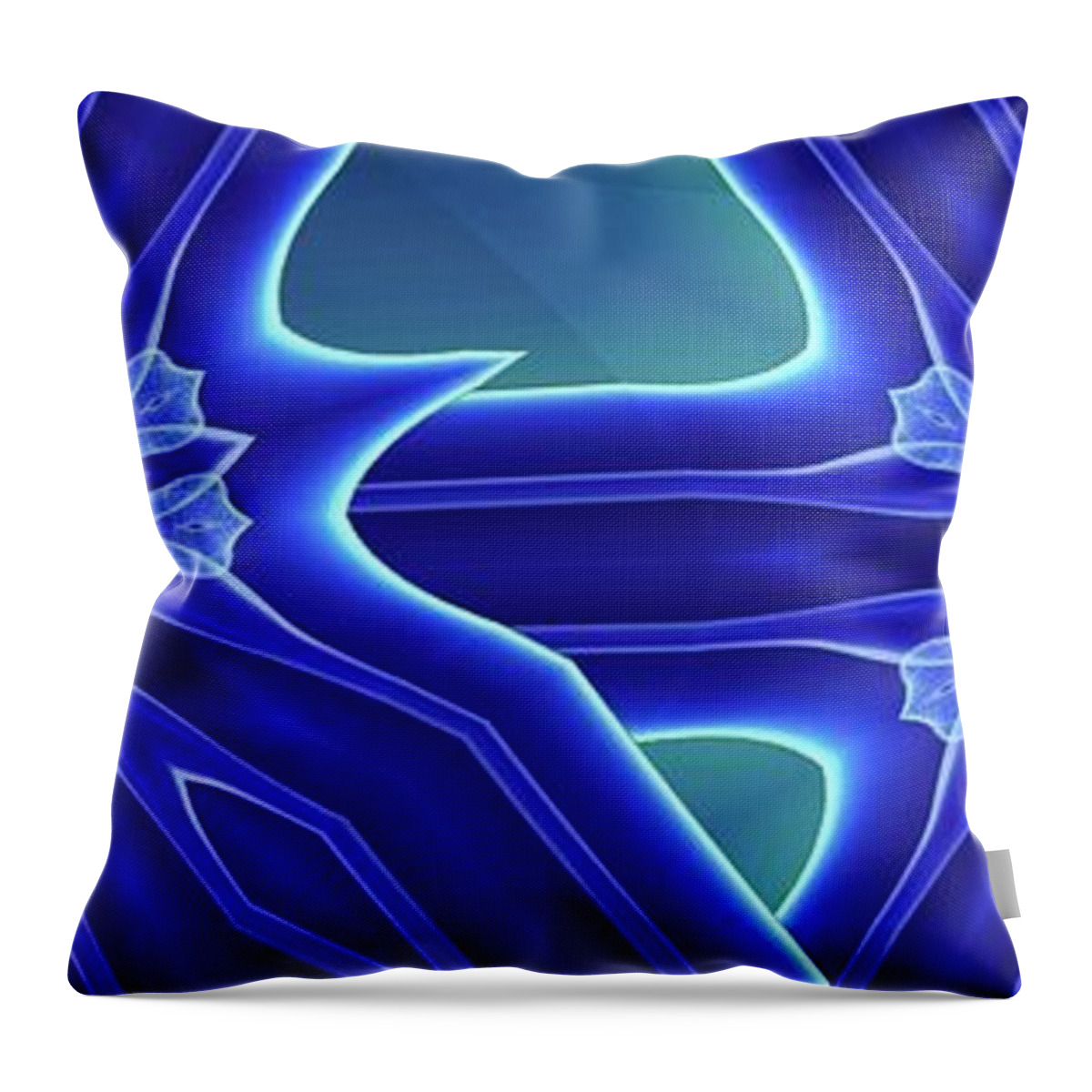 Collage Throw Pillow featuring the digital art Blued by Ron Bissett