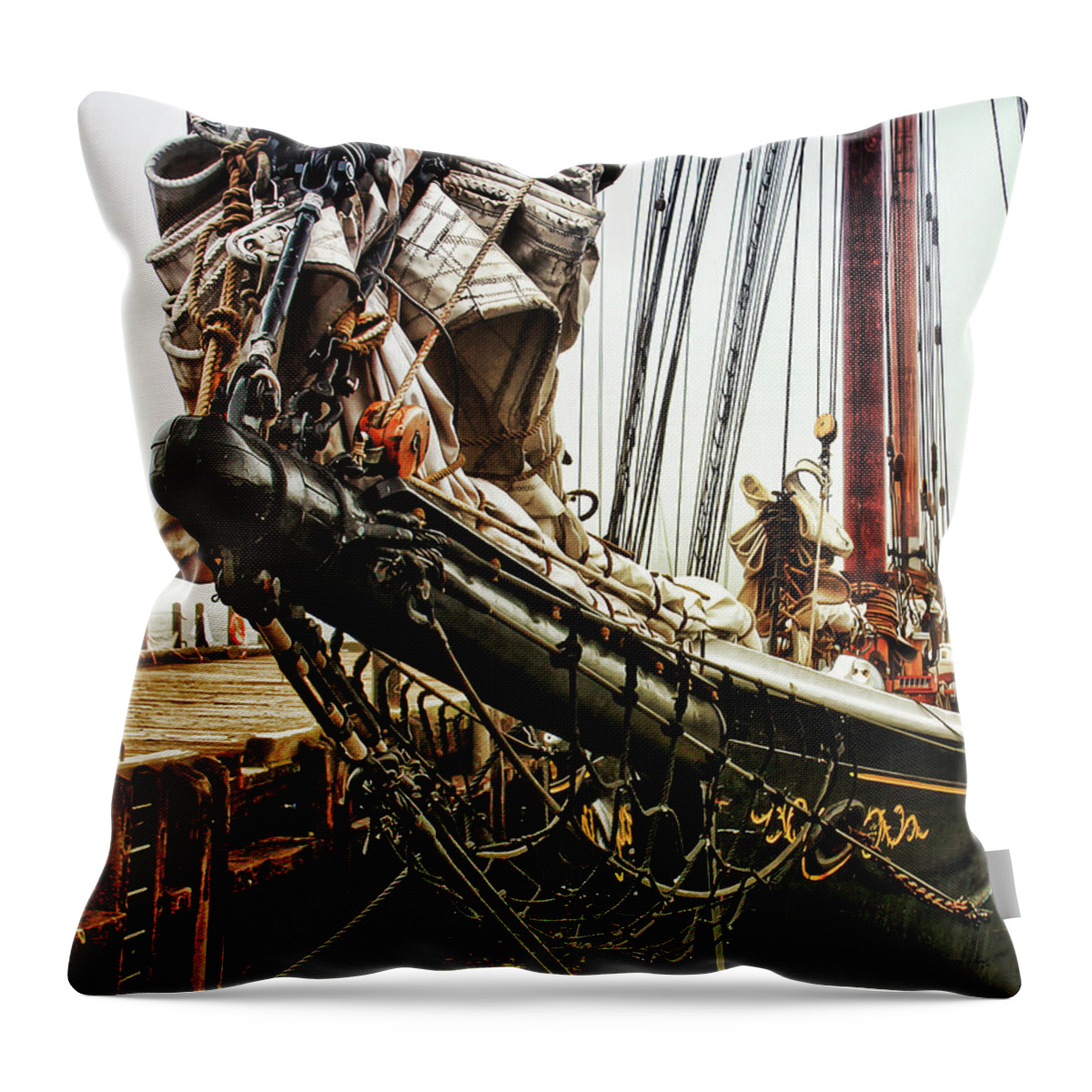 Bluenose Throw Pillow featuring the photograph Bluenose by Tatiana Travelways