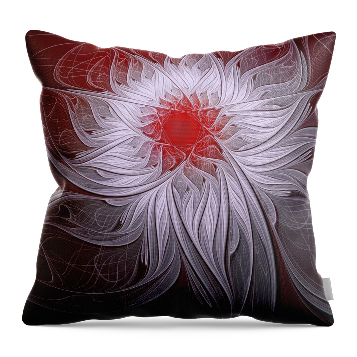 Digital Art Throw Pillow featuring the digital art Blush by Amanda Moore
