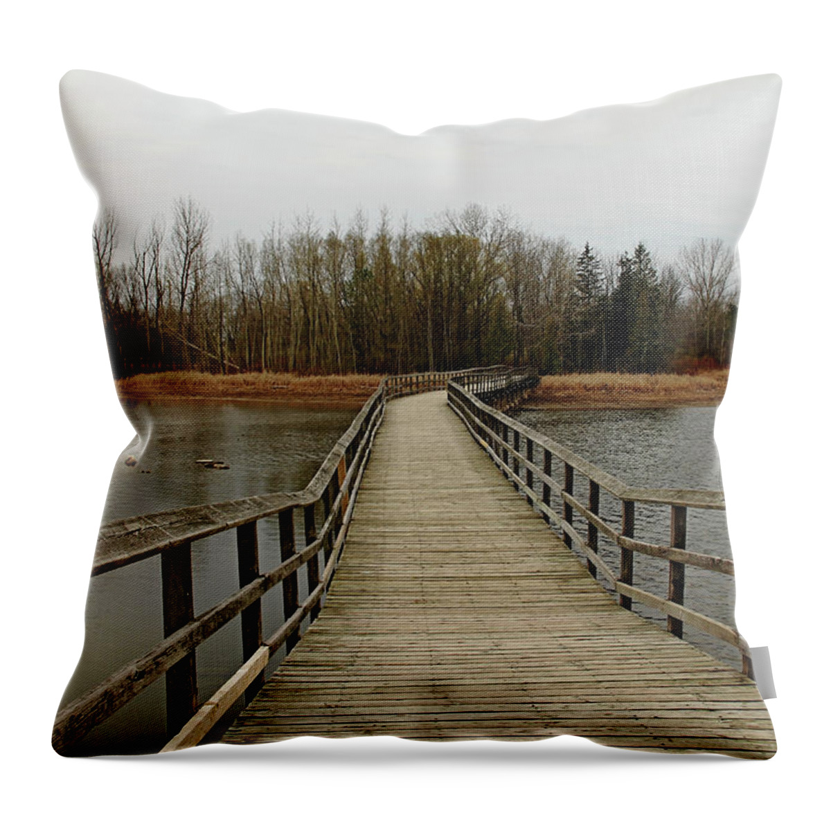 Cambridge Throw Pillow featuring the photograph Boardwalk by Debbie Oppermann