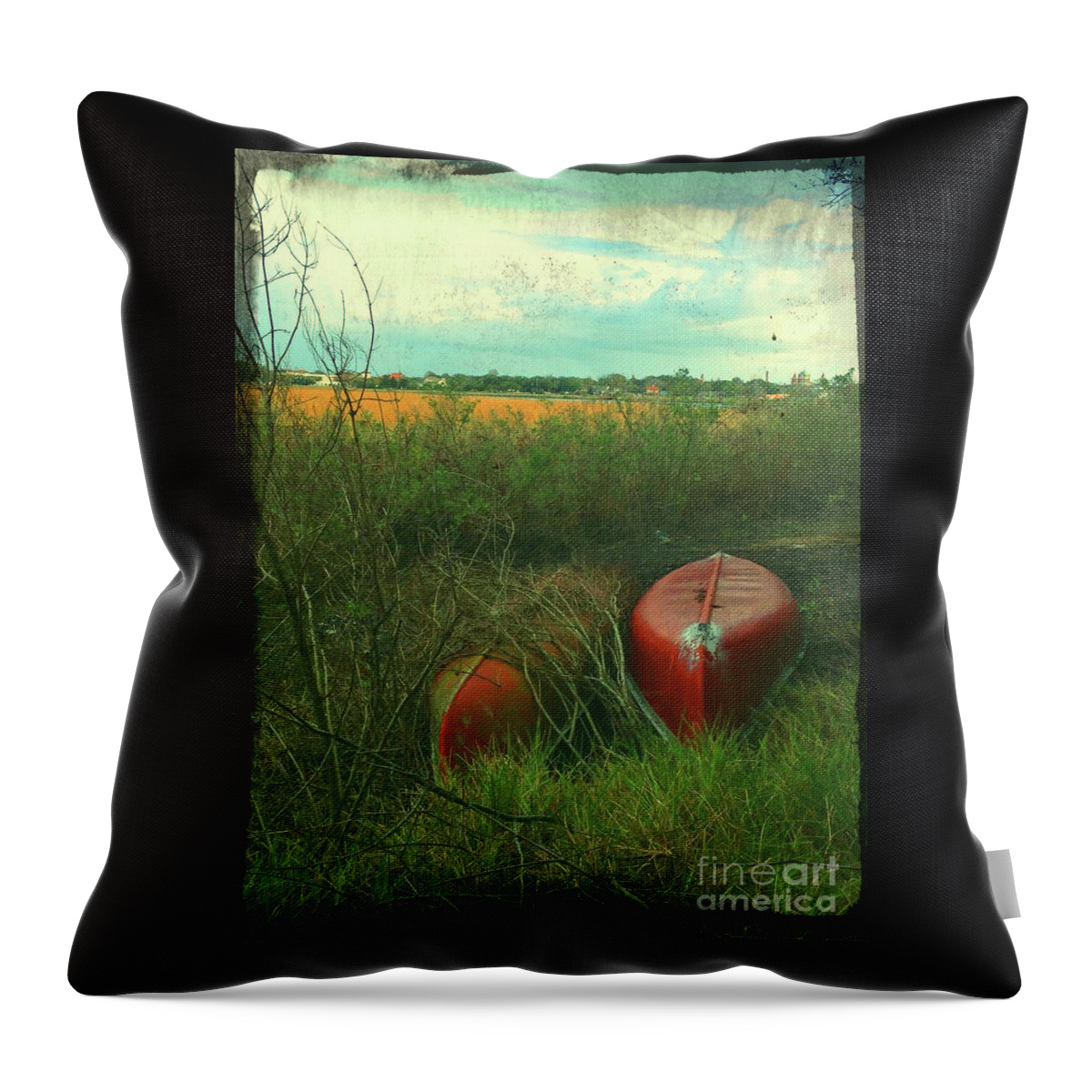 Boats Throw Pillow featuring the photograph Boats by Elizabeth Hoskinson