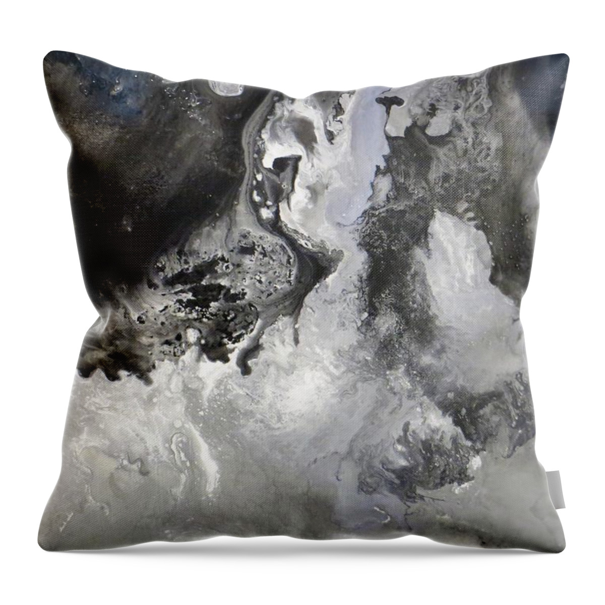 Abstract Throw Pillow featuring the painting Bodacious by Soraya Silvestri