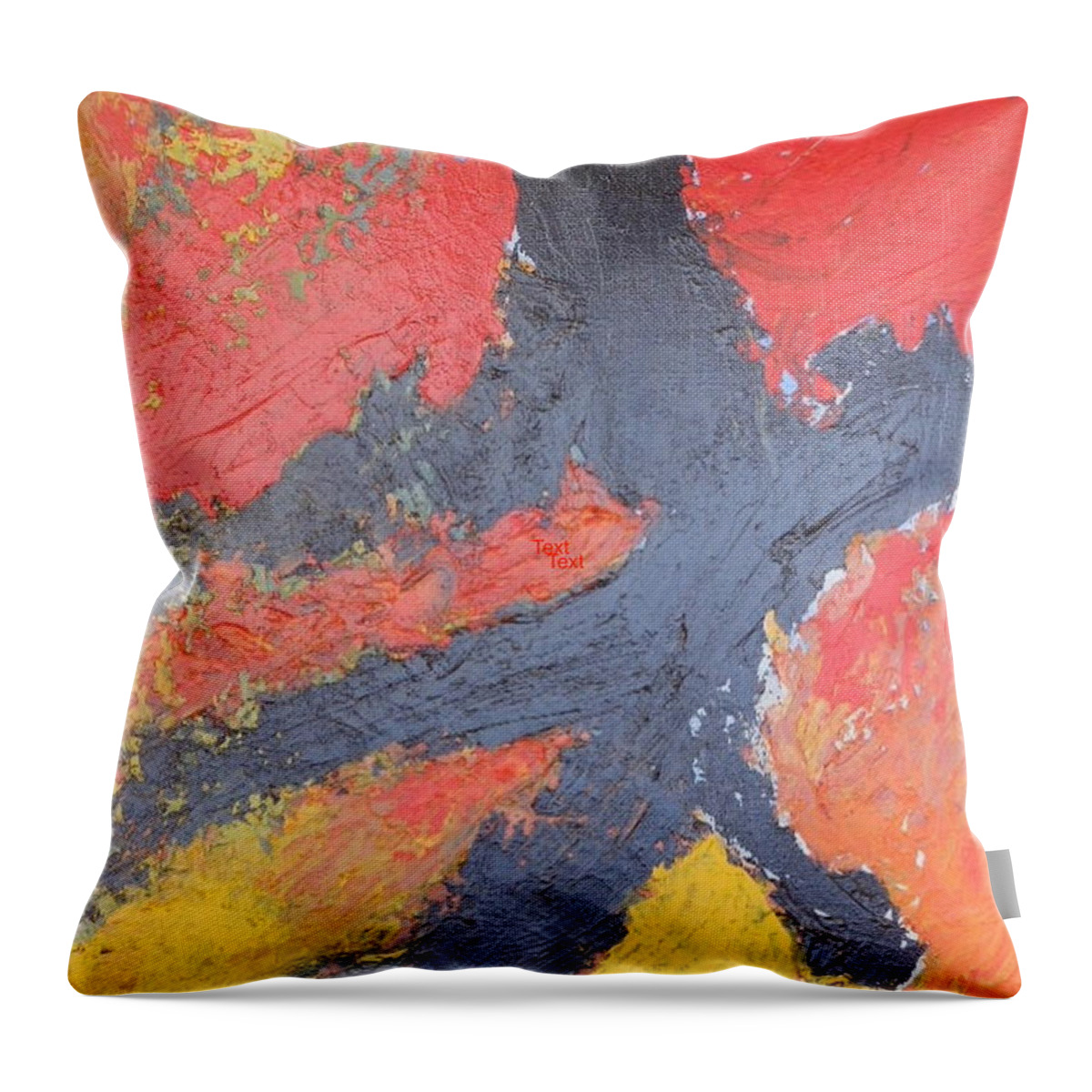Abstract Throw Pillow featuring the painting Bold Experiment by Sharon Cromwell