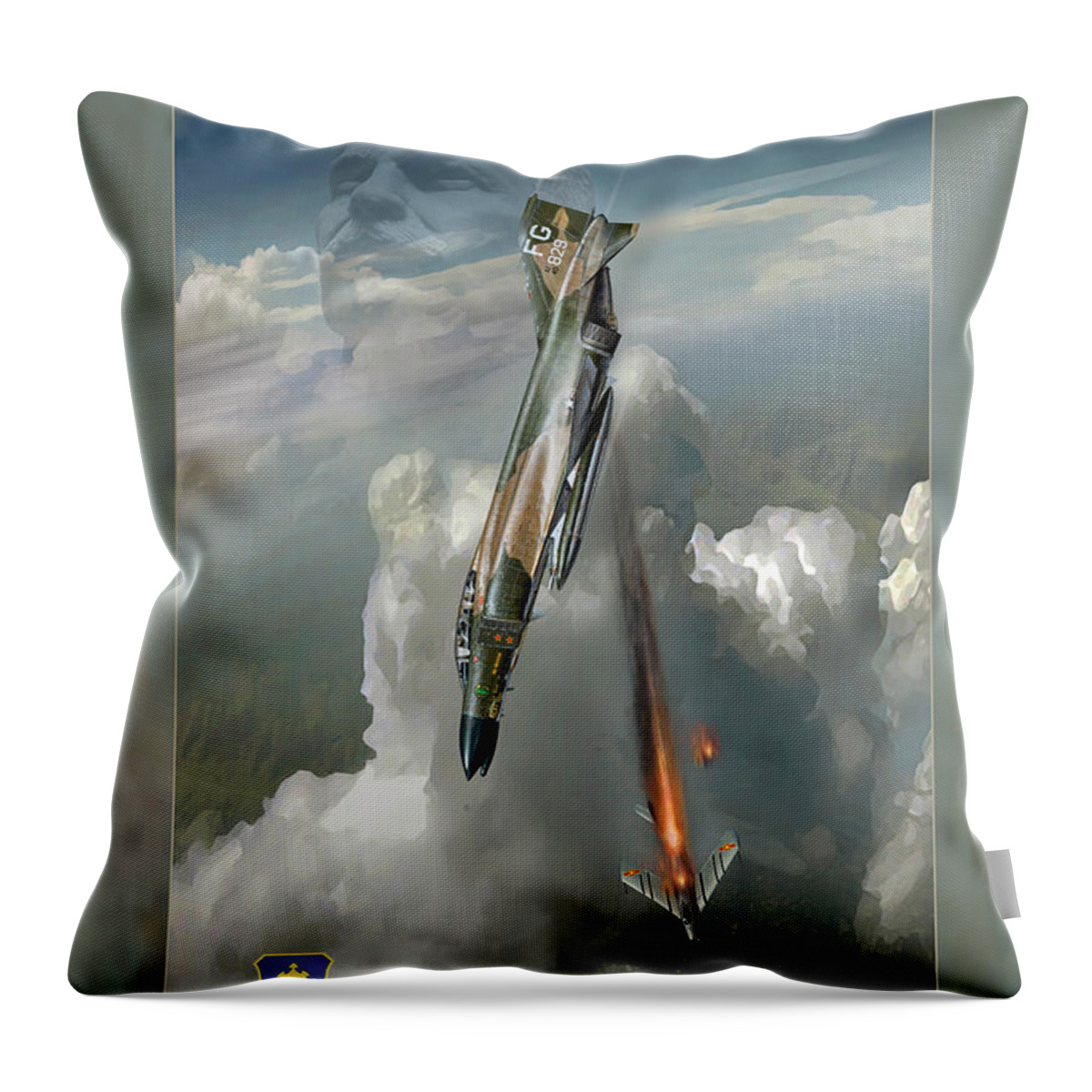 War Throw Pillow featuring the digital art Bolo Kill by Peter Van Stigt