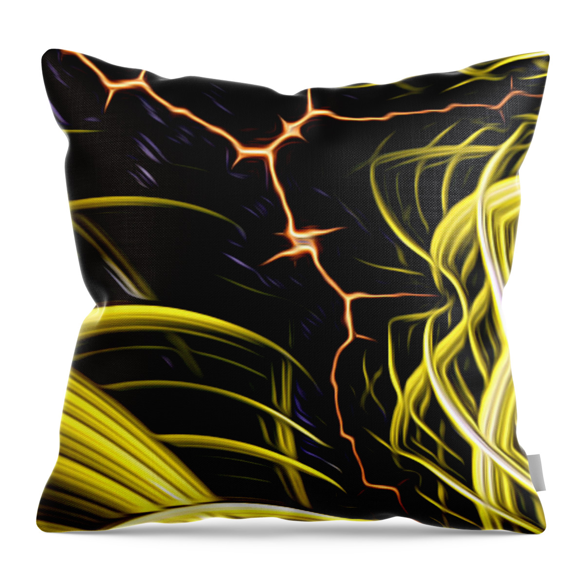 Art Throw Pillow featuring the digital art Bolt Through by Vix Edwards