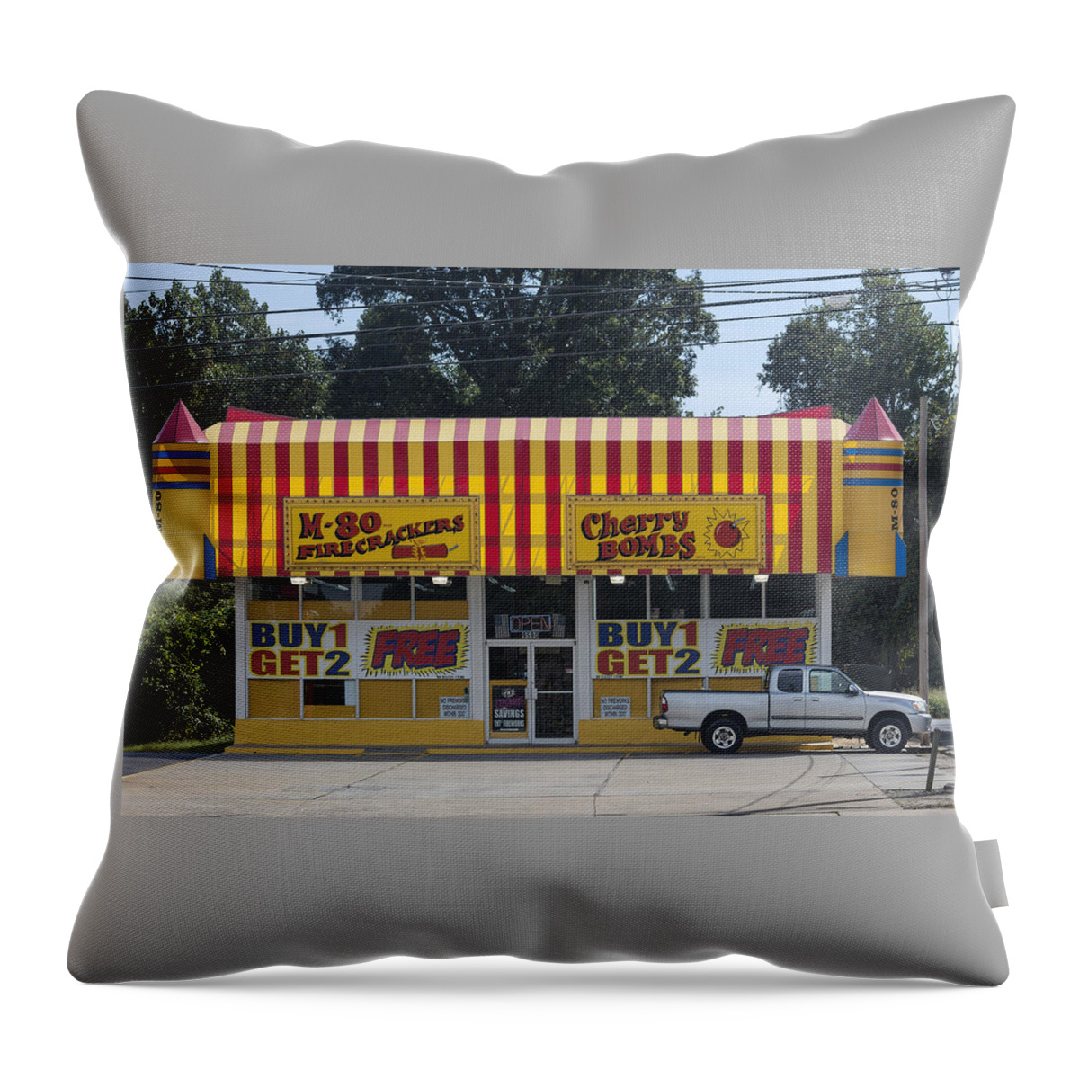 Photograph Throw Pillow featuring the photograph Boom Boom by Suzanne Gaff