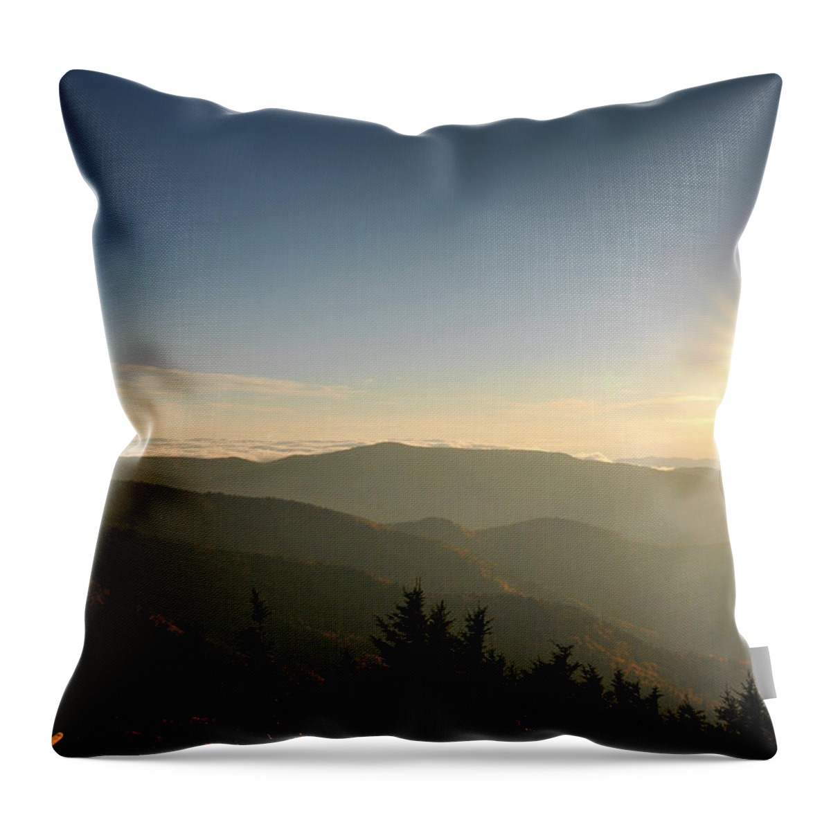 Landscape Throw Pillow featuring the photograph Boone NC Area Sunset by Doug Ash