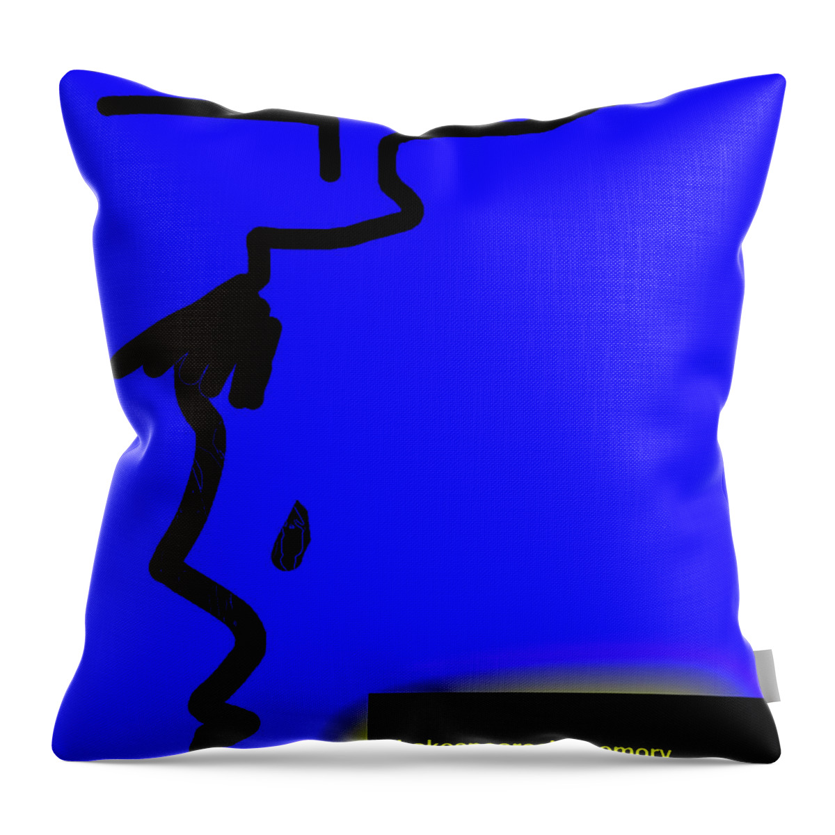 Borges Throw Pillow featuring the drawing Borges Shakespeares Memory by Paul Sutcliffe