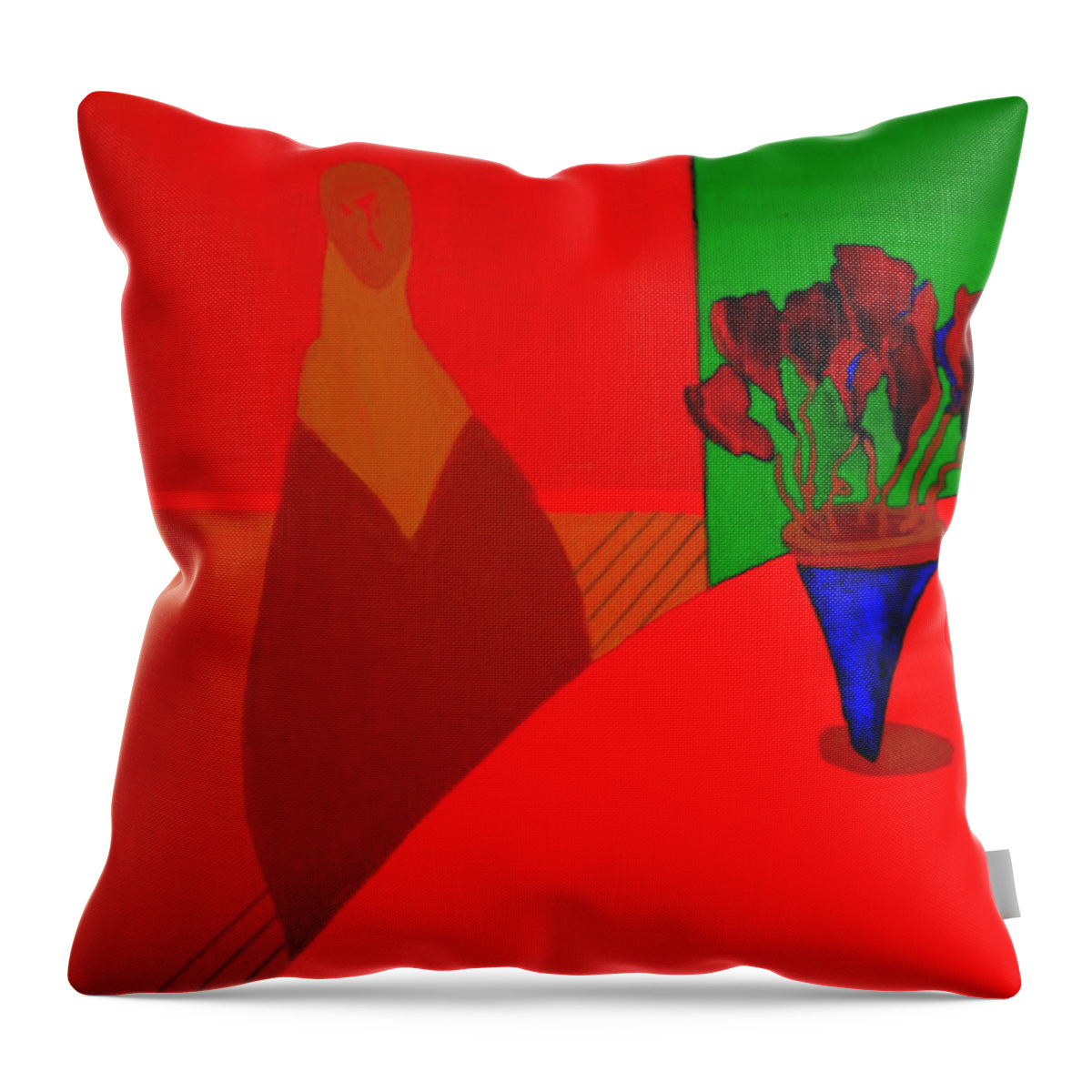 Man Throw Pillow featuring the painting Boris by Bill OConnor