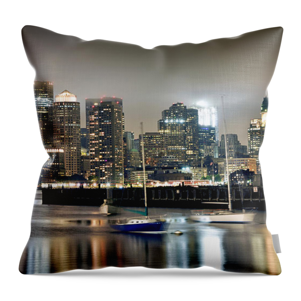 Boston Massachusetts Throw Pillow featuring the photograph Boston Massachusetts by Brendan Reals